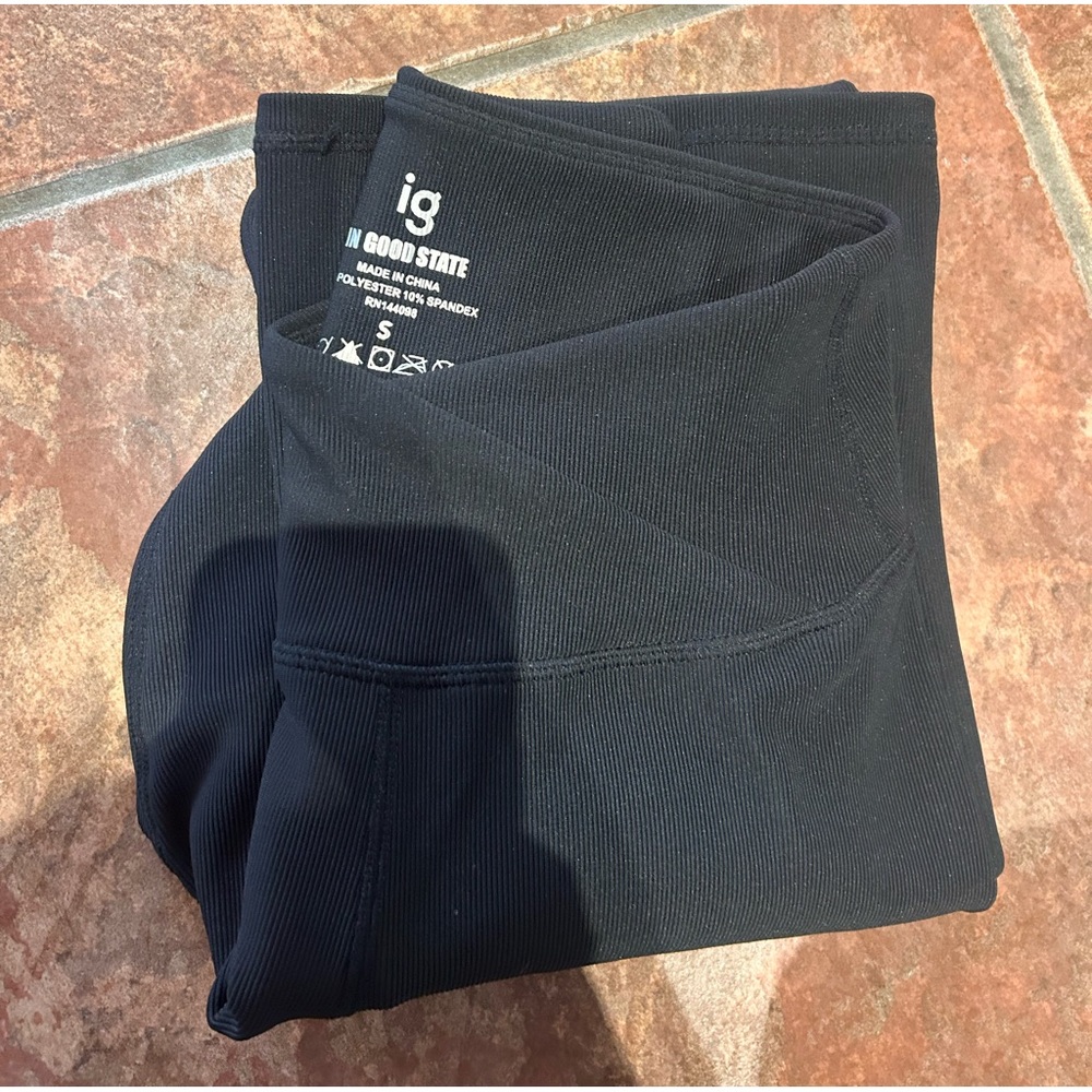 In Good State Wide Leg Ribbed Leggings